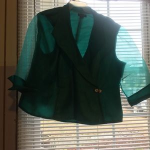 Size 2X, Color Green Elegant Women Jacket